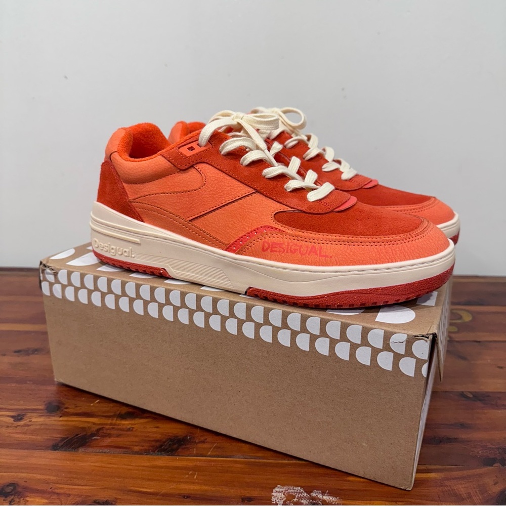 Desigual chunky retro orange sneaker